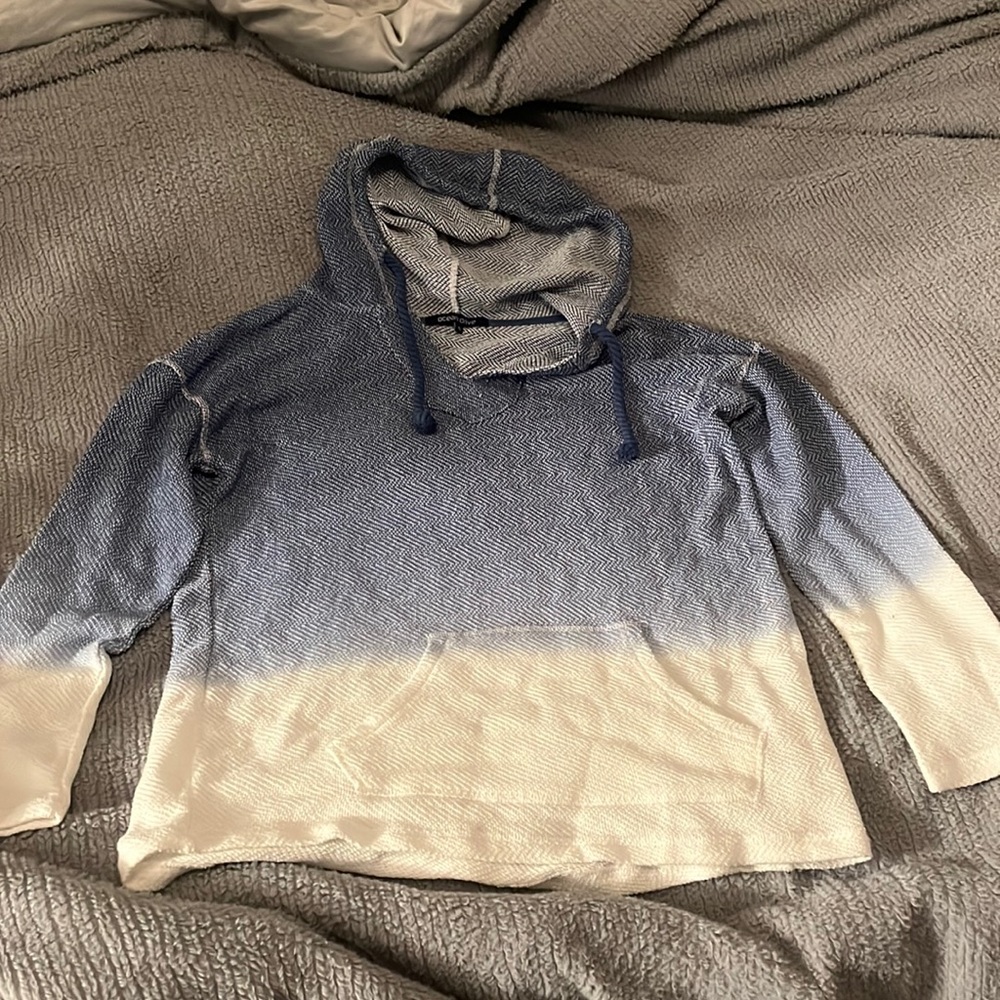 NEW Blue and White ombré hoodie -Size SMALL (but could fit medium)
